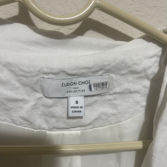 Eudon Choi Linen Short Sleeve White Blazer – Women’s Size 8 - Picture 16 of 16